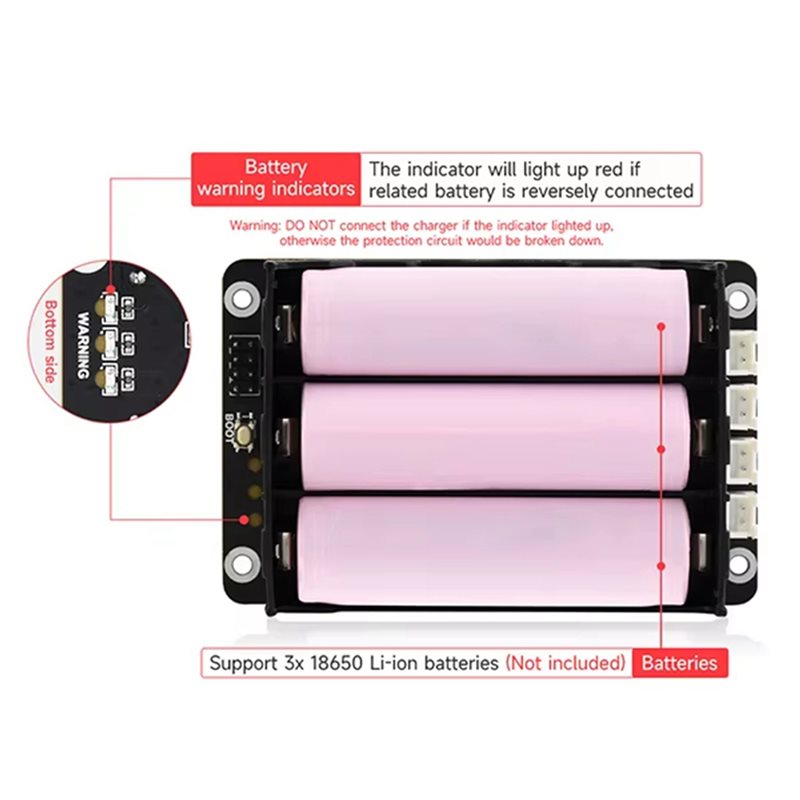 A96K-2X For Raspberry Pi 5 UPS - Raspberry Pi Uninterrupted Power Supply Ups 18650 评论和价格