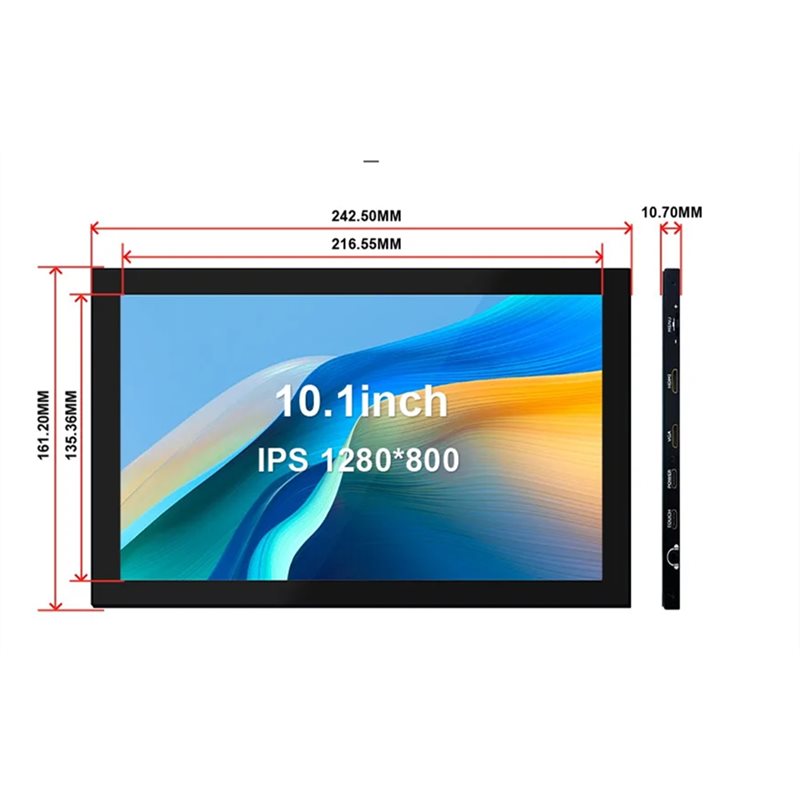 M51K-For Raspberry Pi LCD Moni - Raspberry Pi 10.1 Inch Capacitive Touch Screen Ips 评论和价格
